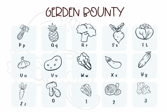 Garden Bounty Font PNG with transparent background - Preview 2