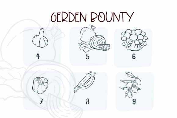 Garden Bounty Font PNG with transparent background - Preview 3