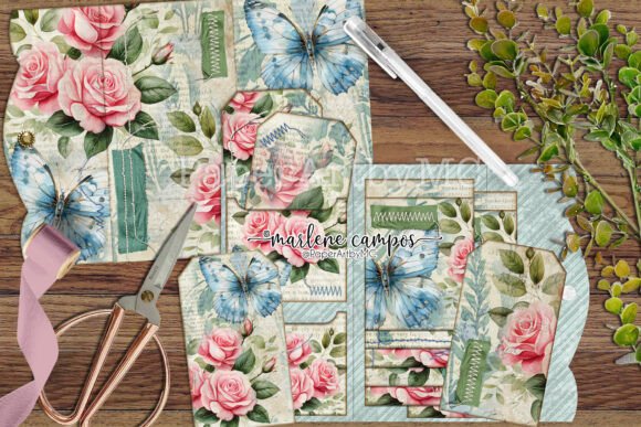 Junk Journal Folio Shabby Vintage Insert