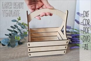Laser Cut Gift Basket SVG, Easter · Creative Fabrica