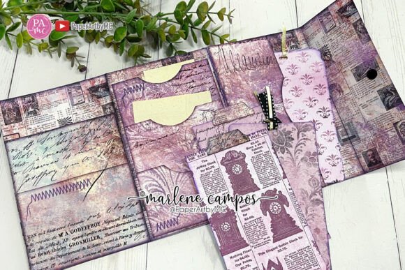 Lavender Junk Journal Folding Folio
