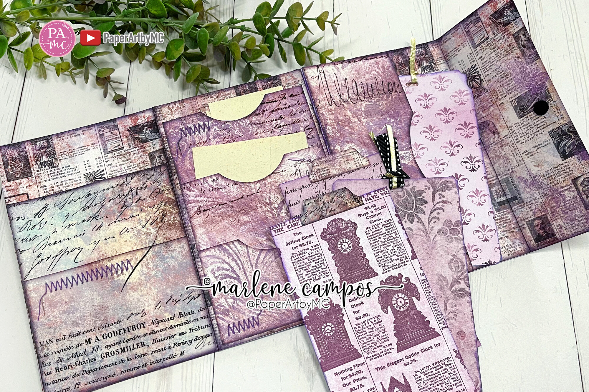 Lavender Junk Journal Folding Folio