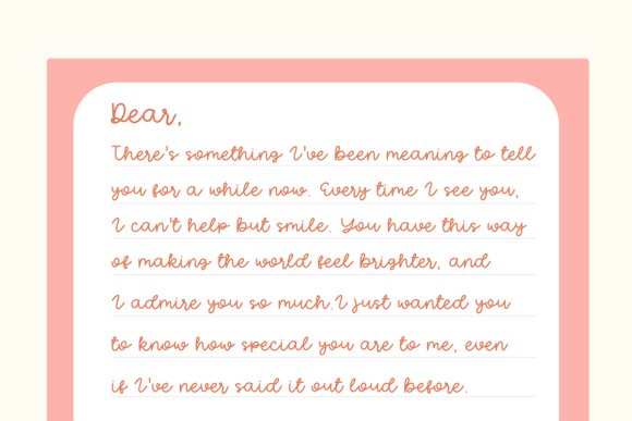 Love Peach Font PNG with transparent background - Preview 2