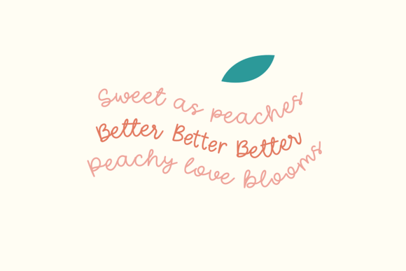 Love Peach Font PNG with transparent background - Preview 3
