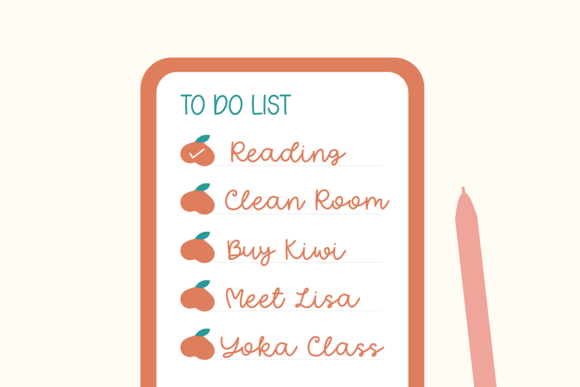Love Peach Font PNG with transparent background - Preview 4