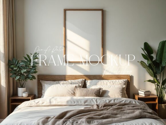 Mockup Frame on the Wall Bedroom Graphic Frames & Posters By MyMagicWorldArt