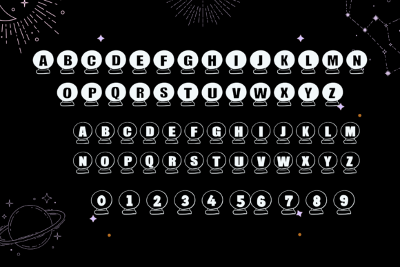 Mystic Orb Font PNG with transparent background - Preview 1