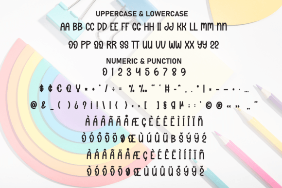 Notes Rainbow Font font preview - 6