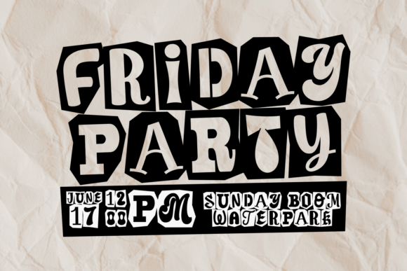 Ransom Alphabet Font font preview - 6