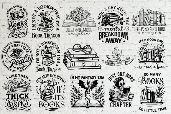 Reading Book Svg Bundle, Book Lover Svg, Graphic Crafts By SVG Zone
