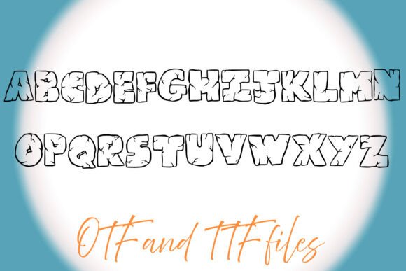 Rockface Font PNG with transparent background - Preview 1