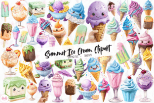 Summer Ice Cream Clipart Graphic by Markicha Art · Creative Fabrica