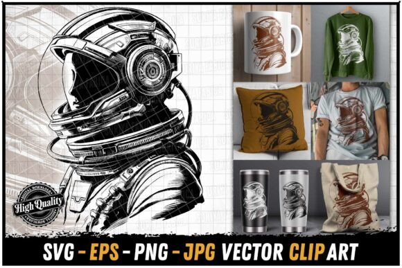 Astronaut Space Suit SVG