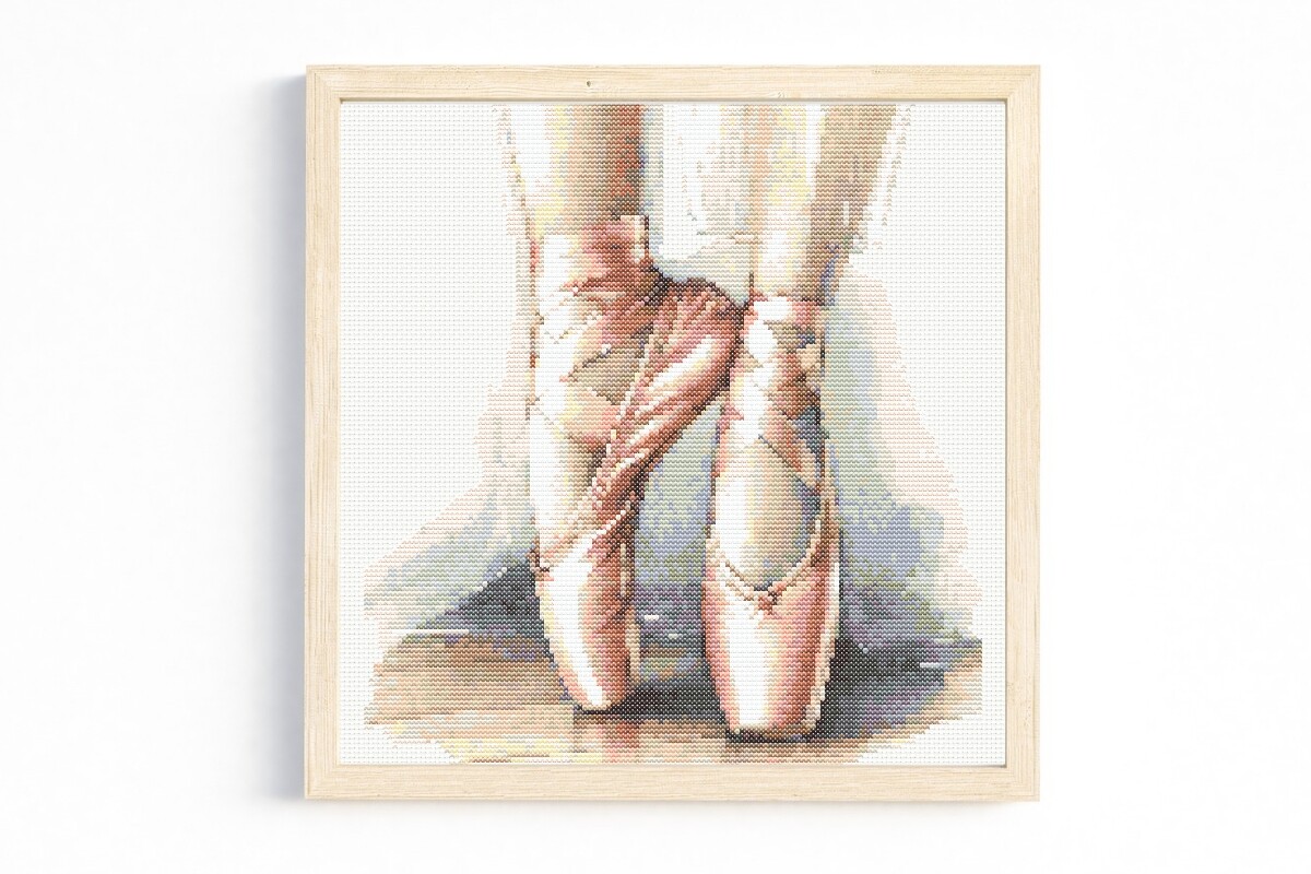 Ballet Pointe Shoes Cross Stitch Pattern