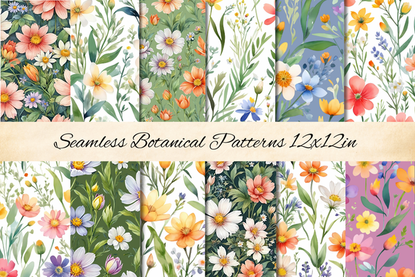 Botanical Wildflowers Seamless Pattern Graphic by LienePublishing ...