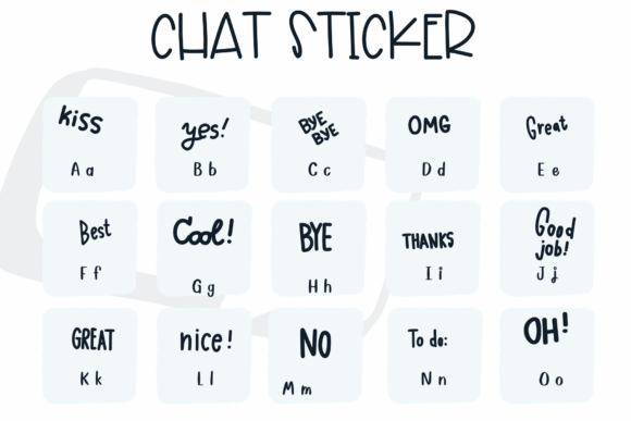 Chat Sticker Font - Preview 1