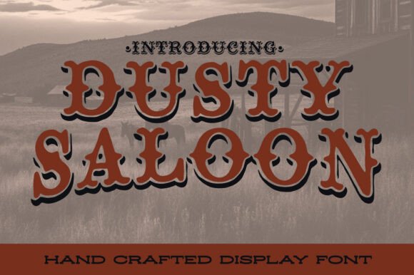 Dusty Saloon Blackletter Font By stompstock