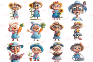 Funny Spring Grandma Clipart Graphic by Markicha Art · Creative Fabrica