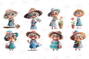 Funny Spring Grandma Clipart Graphic by Markicha Art · Creative Fabrica