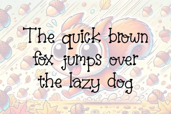 Jittery Squirrel Font PNG with transparent background - Preview 2