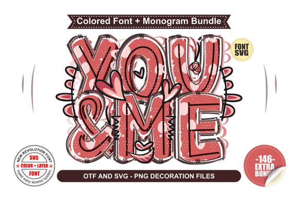 Love Batik Font PNG with transparent background - Preview 1