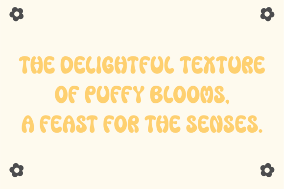 Puffy Bloom Font PNG with transparent background - Preview 2
