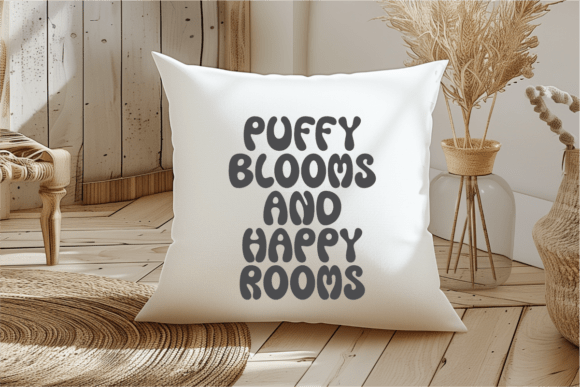 Puffy Bloom Font PNG with transparent background - Preview 6