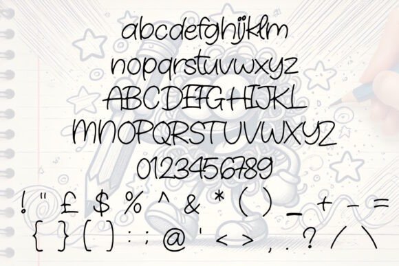Scribbly Mcscribbleface Font PNG with transparent background - Preview 1