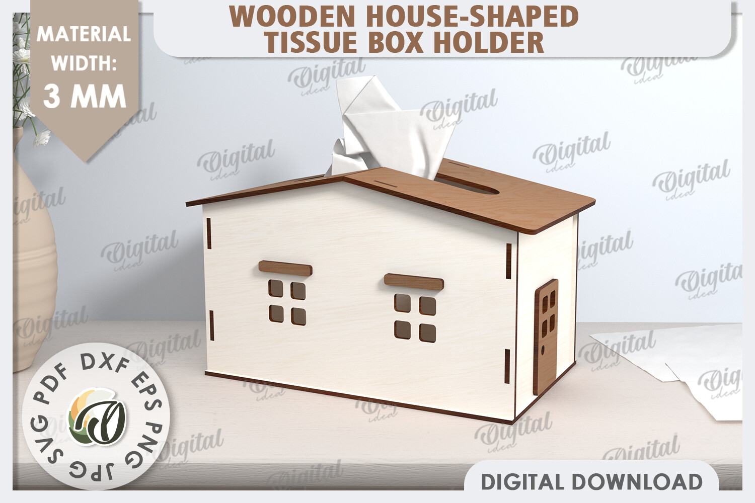 Tissue Box Svg File Tissue Box Laser Cut. Tissue Holder SVG · Creative Fabrica