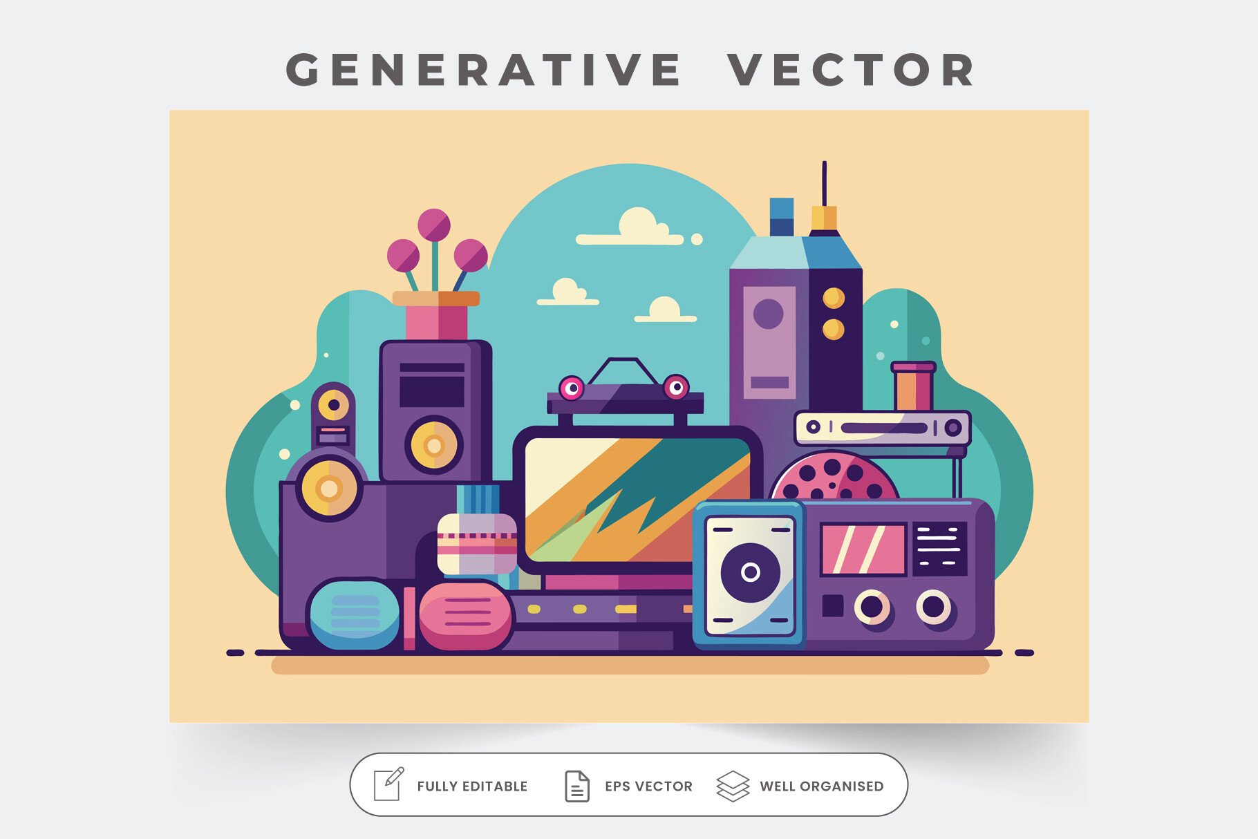 Modern Devic's A Collection of Various Electronic Devic Graphic by iftikharalam ...