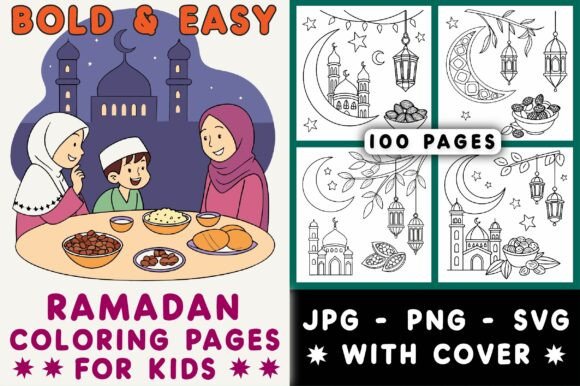 Bold and Easy Ramadan Coloring Pages
