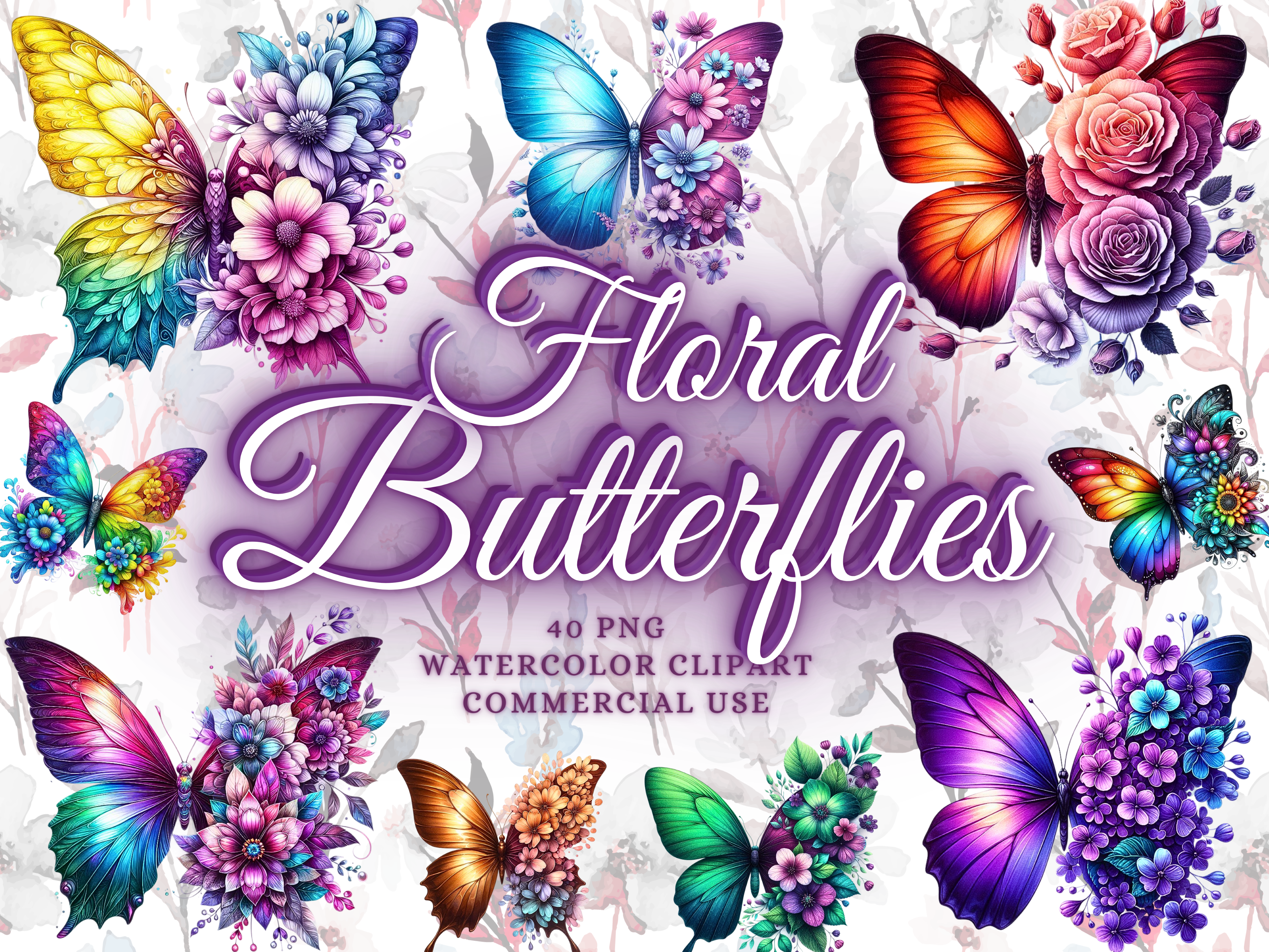 Floral Butterfly Png Bundle Butterflies