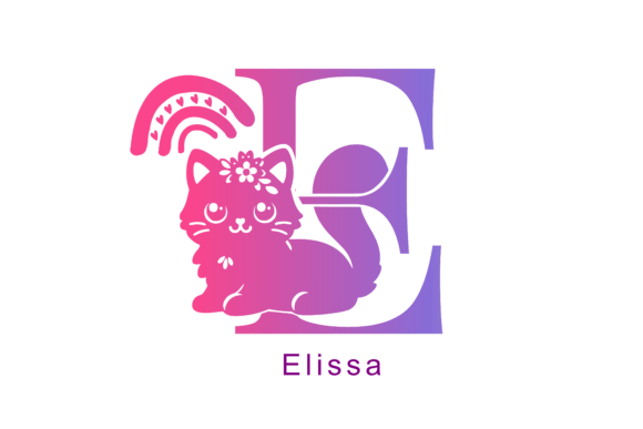 Kitty Monogram Font PNG with transparent background - Preview 1