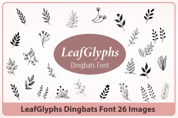 Leafglyphs Font font preview - 2