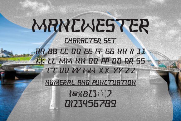 Mancwester Font PNG with transparent background - Preview 3