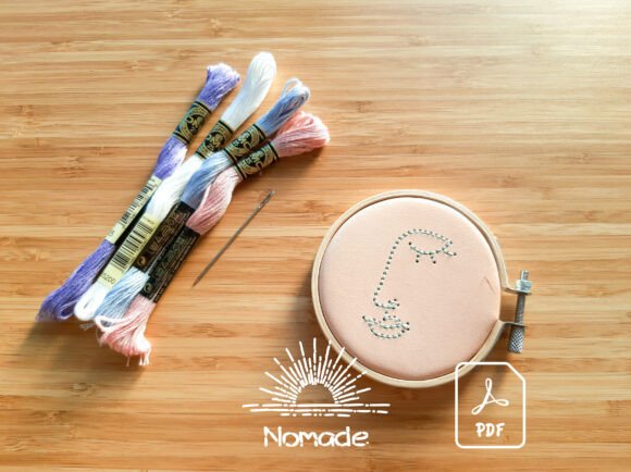 One Line Feminine Motif 3 | Leathercraft