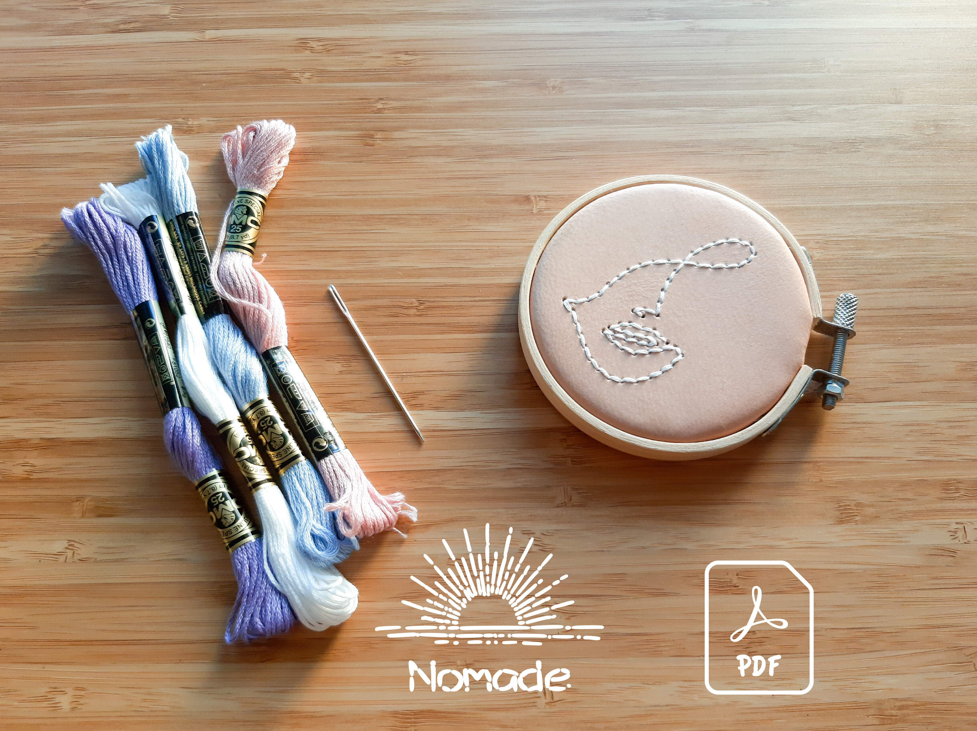 One Line Feminine Motif 1 | Leathercraft