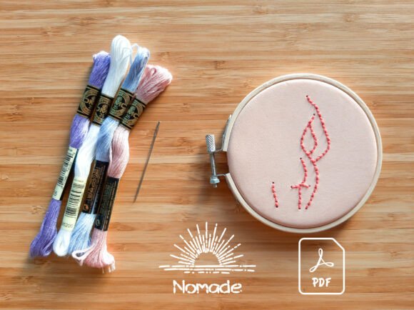 One Line Feminine Motif 2 | Leathercraft