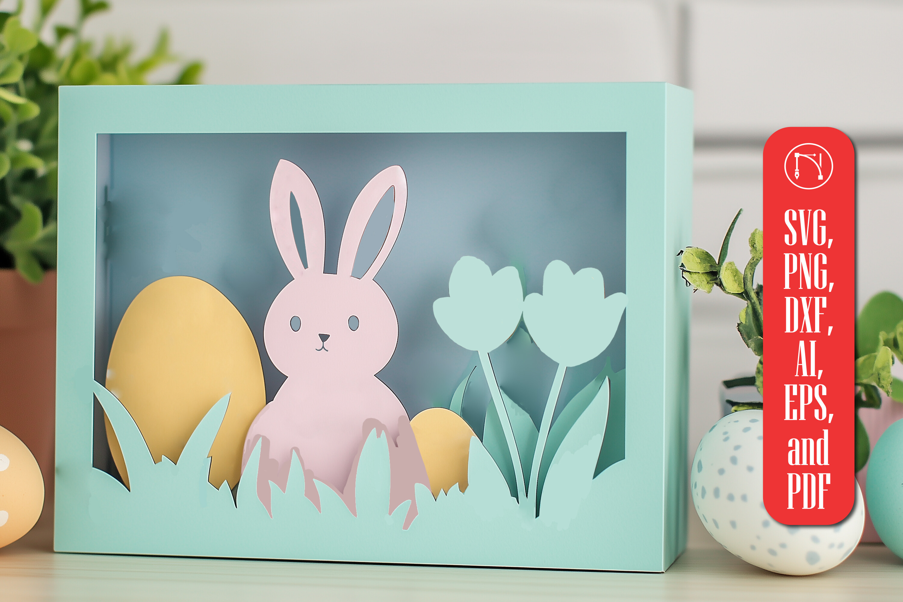 Paper Cut Easter Shadow Box SVG Cut File · Creative Fabrica