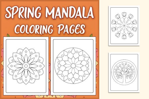 Peaceful Spring Mandala Coloring Pages