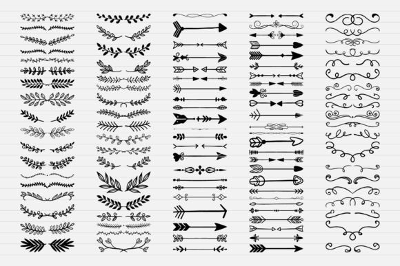 SVG Flower and Leaf Ornament Dividers