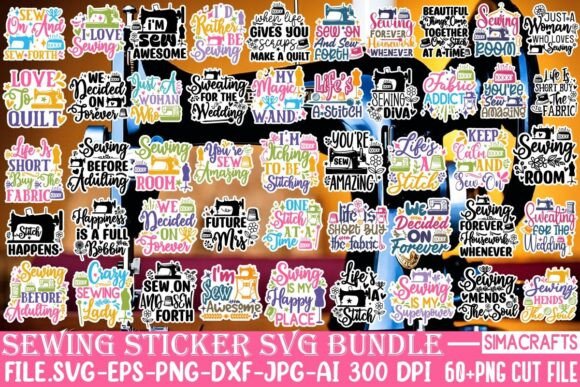 The Mega Sewing Sticker SVG Bundle