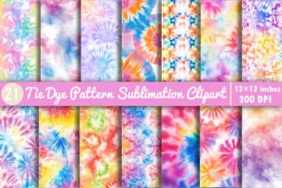 Tie Dye Pattern Sublimation Clipart Graphic by SinaCreation · Creative ...