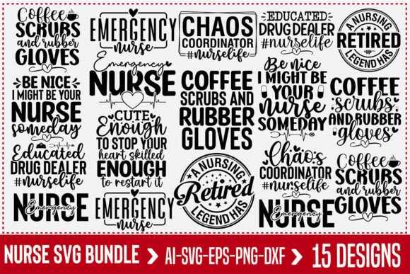 Nurse Svg Bundle Gráfico Manualidades Por TeeKing124