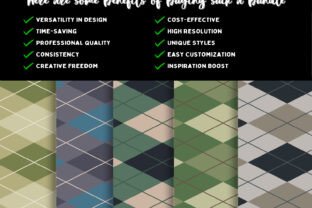 5 Camouflage Argyle Patterns Graphic by DesignScape Arts · Creative Fabrica