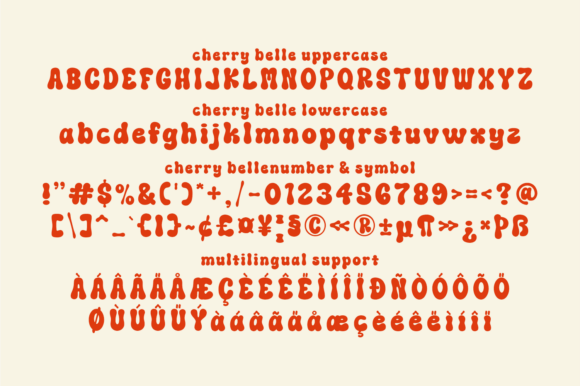 Cherry Belle Font PNG with transparent background - Preview 4