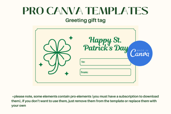 Greeting Gift Tag Canva Template
