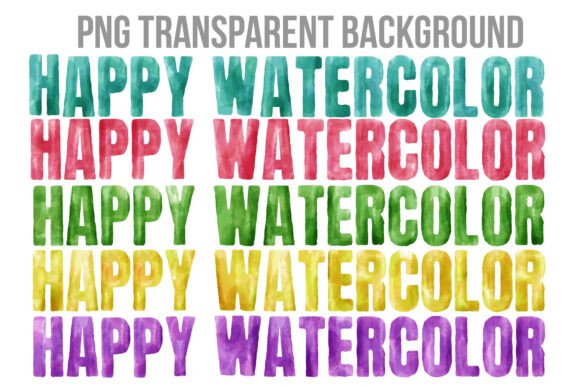 Happy Watercolor Font - Preview 4