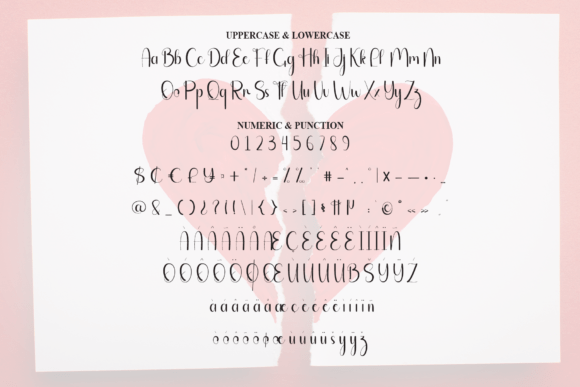Heart Break Font PNG with transparent background - Preview 6