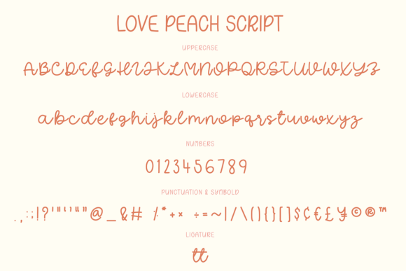 Love Peach Font PNG with transparent background - Preview 6